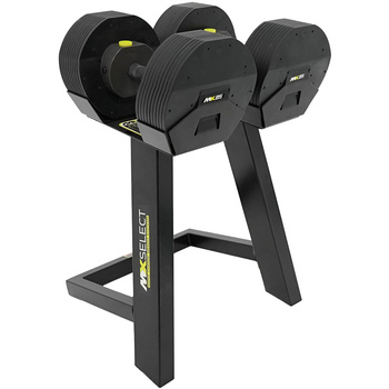 Hantle regulowane MX SELECT MX85 Dumbbell 5,6 - 38,6 KG + STOJAK